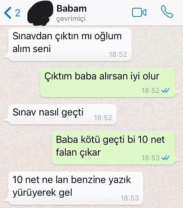 Babam
çevrimiçi
2
Sinavdan...