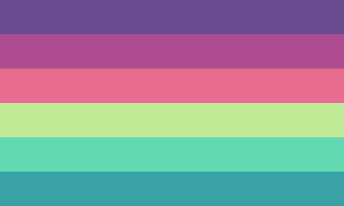 tuskact5: heres some of my multiple pronoun gay flags all in one post, the first flag is the she/the