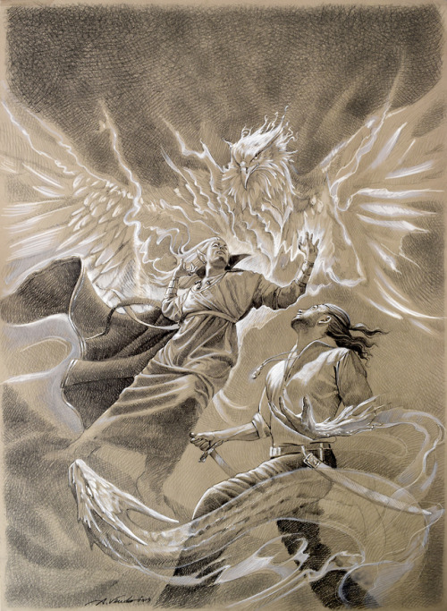 sketch IL TEMPO DEI MEZZOSANGUE - I VENTI DELLA DISCORDIA pencil on paper 2019 - FOR COVER BOOK DARK