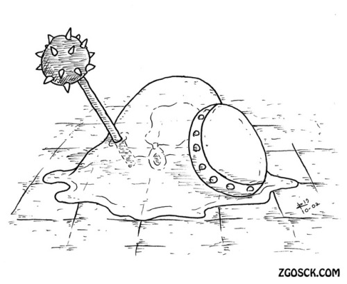 zigmenthotep:  Inktober Day 2: Mindless A mighty ooze-venturer, a thing I’ve drawn more often 