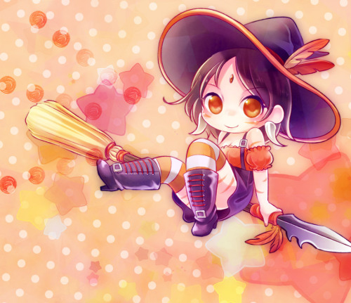 mizoreame00: mizoreame00: Halloween skin Nidalee! 季節外れに描いた絵を投げておく。