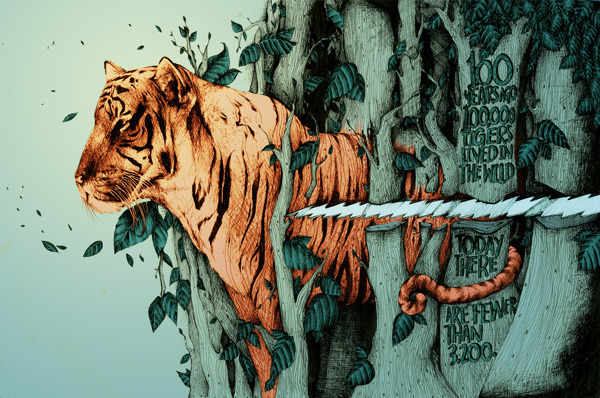 artmonia:  Human Harm: Posters for endangered species awareness by Suzanne Mills