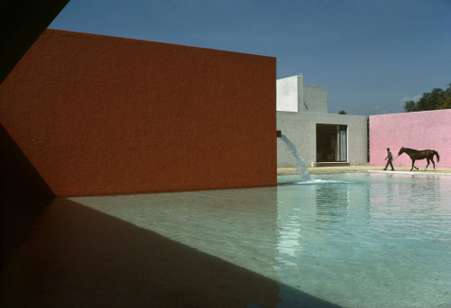 dirtycartunes: Stable, horse pool and house. San Cristobal, Mexico | Rene Burri