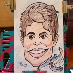 Caricature done today at the Melrose Arts