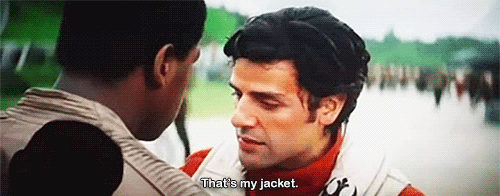 skyvvxlkers:visionwanda:#ur gay is showing poeoh god in the second gif Poe literally pulls the jacke