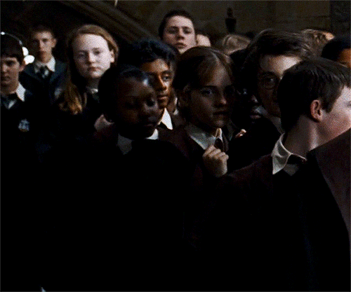 Hermione Looking At Harry (plus Crookshanks) Harry Potter And The Prisoner Of Azkaban (2004) Dir. Alfonso