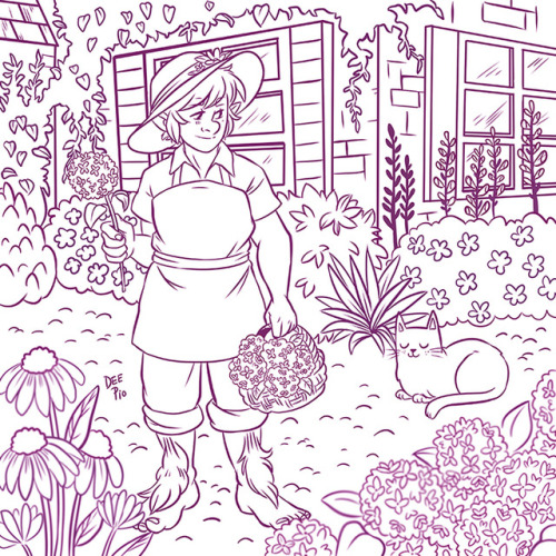 Bilbo’s cottage from the Gardner AU. Deciding he needed to live a bit more spontaneously, Bilbo agre