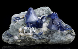 hematitehearts:  Benitoite on MatrixLocality: 