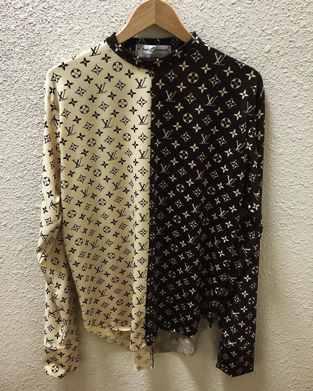 KHARI BERNARD — Half n Half Louis Vuitton pattern long sleeve