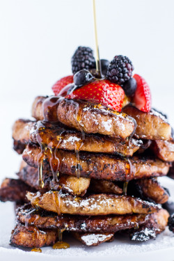 confectionerybliss:  Coffee Caramelized Croissant French Toast Sticks | Half Baked Harvest 