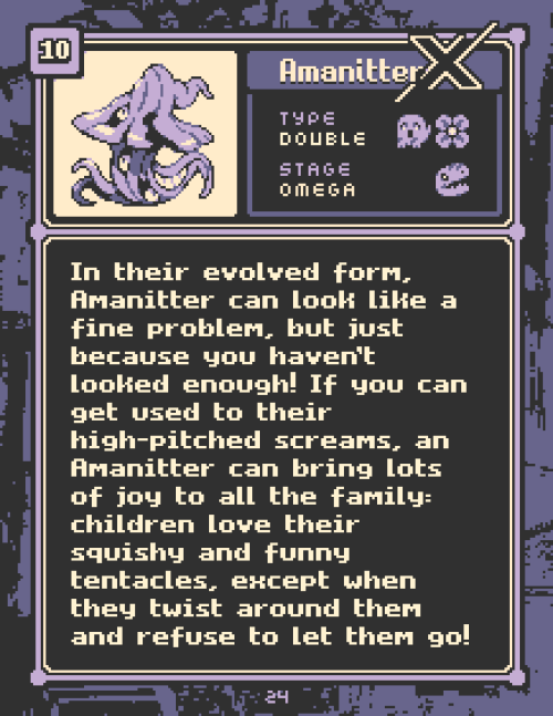 Tomotama - Monster Guide! A pixel art monster encyclopedia with 51 monsters and some extra content. 