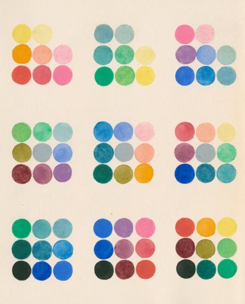 apeninacoquinete:William BensonChart of colours based upon Benson’s ‘cube of colours’, 1868