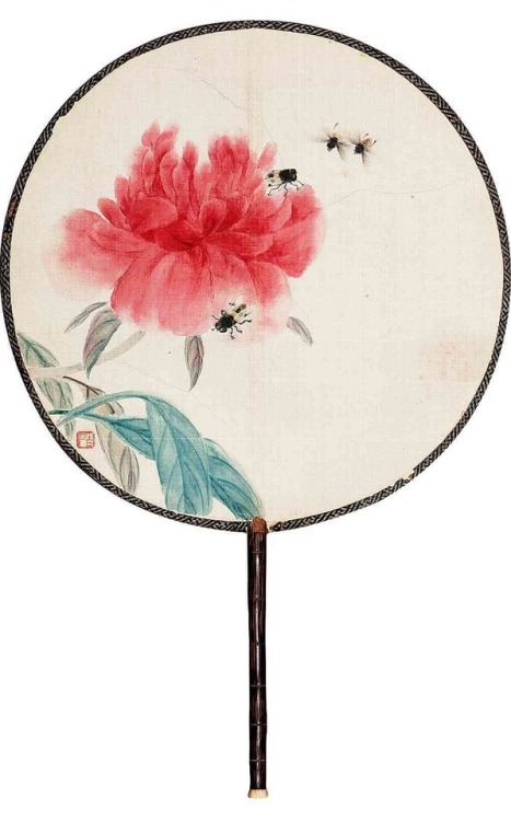 artemisdreaming: Peony Fan, 1920  Qi Baishi (1864-1957) More in archive: HERE   