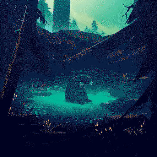 screenshotdaily:   Random forest scenes  animations by Mikael Gustafsson   Really great art and animation, would love to see this turned into a game.  You can see more on the artist’s Instagram or Dribble. 