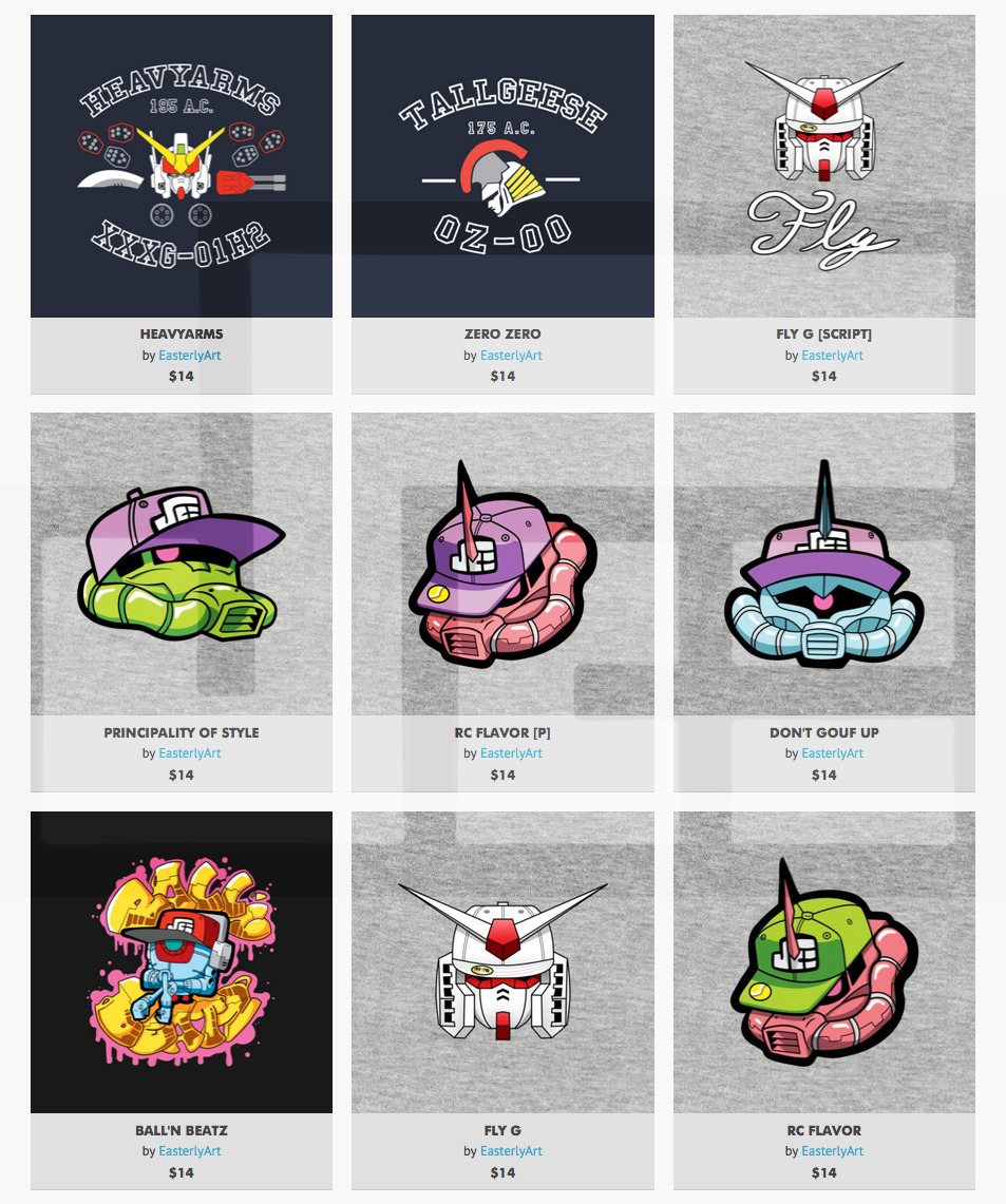 easterlyart:  Apparently all my shirts are for sale right now for $14! Grab either