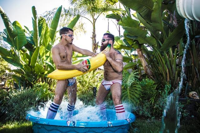 thebackyardboys:  Just your typical Saturday afternoon banana wrestling in a kiddie