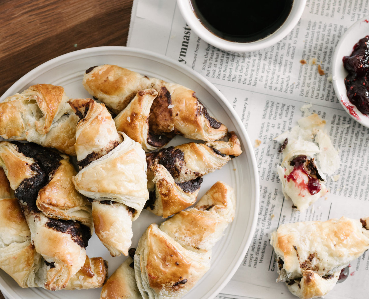 fullcravings:  Chocolate Coffee Croissants