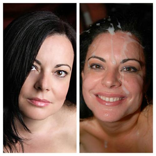 Porn photo Lydia. Before & After the Semen Mask.
