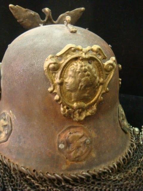 German “Company Fool” helmet, World War I. Given to the individual who did the dumbest stunts of the