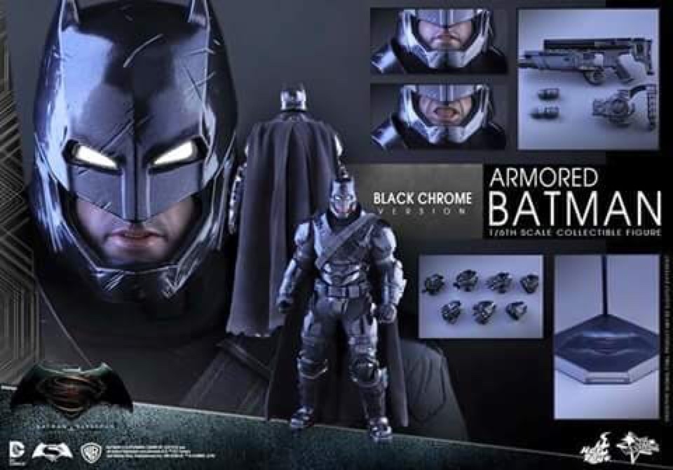 longlivethebat-universe:  Hot Toys Black Chrome Edition Armored Batman 