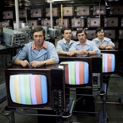 furtho:Colour TV factory, USSR, 1970s (via