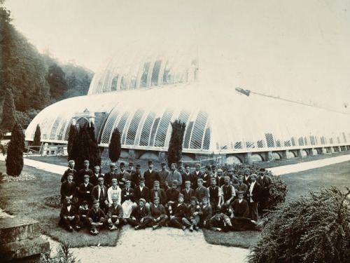 ‘Paxton’s Great Conservatory’ built between 1936 and 1840 at Chatsworth.Paxton’s career as a glass h