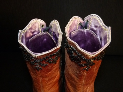 gdfalksen:Elegant Evening Lace up Boots, from Vienna, ca. 1895Source