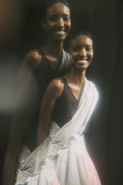rebekahcampbellphoto:  Fatima Siad backstage at TOME for Oyster by Rebekah Campbell 