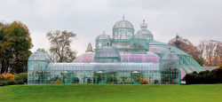 steampunktendencies:  The Royal Greenhouses of Laeken (Dutch: Koninklijke Serres van Laken, French: Serres Royales de Laeken), are a vast complex of monumental heated greenhouses in the park of the Royal Palace of Laeken in the north of Brussels.