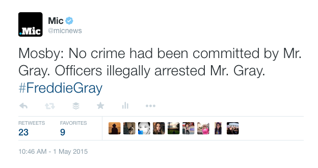 micdotcom:  BREAKING: Freddie Gray’s death was a homicide, criminal charges being