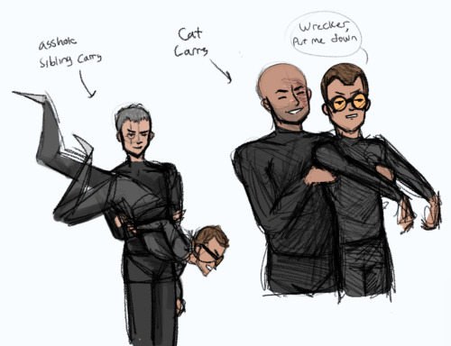 Brotherly Antics. Putting Off Learning How To Draw Their Armor.