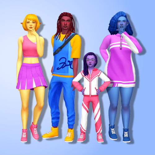 Throwback Fit Kit Clothes in Sorbets RemixAll clothing from the Throwback Fit Kit recoloured in all 
