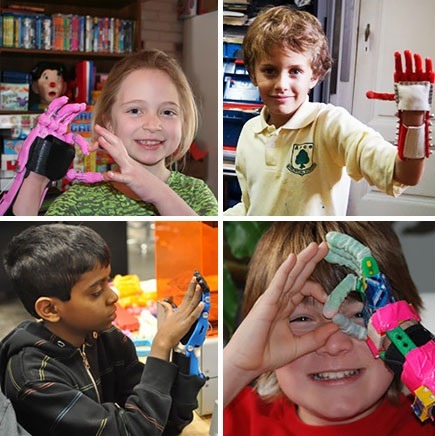 dreamychocolateprincess:  cubebreaker:  E-Nabling the Future is an organization of volunteers who produce 3D-printed prosthetic superhero arms for kids in need.  i smiled so hard 