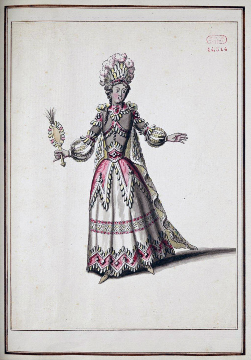 &ldquo;Maquette de costume pour un spectacle non identifié&rdquo; Jean Berain, 18th century