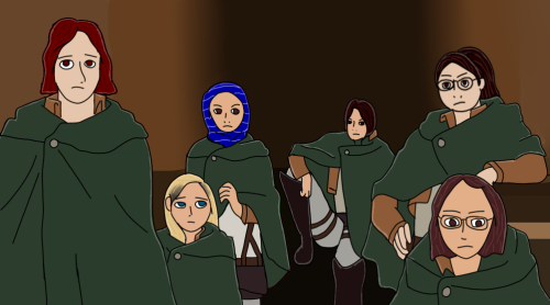 perrytheplatyborg:i hope this looks fine From left to right: María, Nicole, Hadh, Miriam, Polly, and