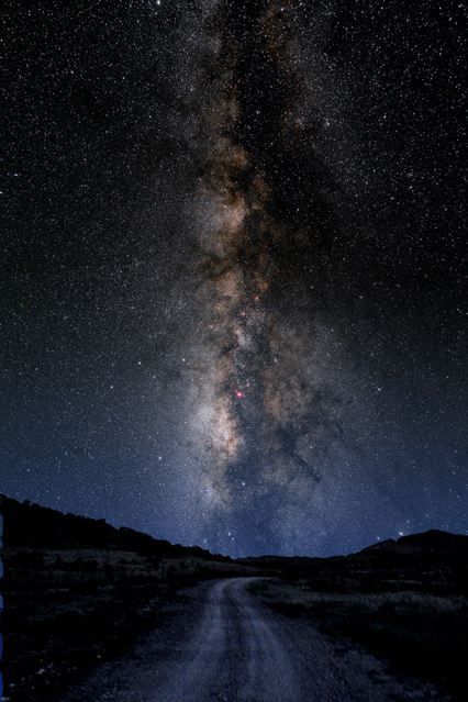 fyeahastropics:  The Milky Road Credit & Copyright: Larry Landolfi Explanation: Inspired during a visit to Fort Davis, Texas, home of McDonald Observatory and dark night skies, photographer Larry Landolfi created this tantalizing fantasy view.