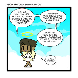 neoduskcomics:  Fandumb #72: Fun For Everyone (R.I.P. Mr. Iwata)Updates Tuesdays and Thursdays.Come find me on DeviantArt already. Seriously, you just have to click a button. I’m sorry, that sounded forceful.