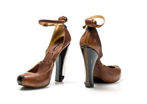 steampunk-and-junk: Violin Footwear Art by Kobi Levi Specially designed for the “8 variations 