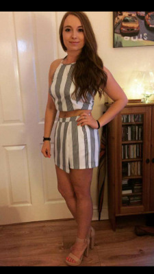 Gorgeous girl from Newcastle in a sexy dress.  more skanks, slappers and sluts at http://www.slappercams.com/  