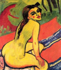 adreciclarte:  Max Pechstein - Seated Nude, 1910