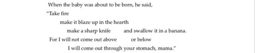 The horror of childbirth from the Malagasy epic Ibona.