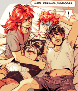 polmcarts: Team Urameshi had a sleepover.