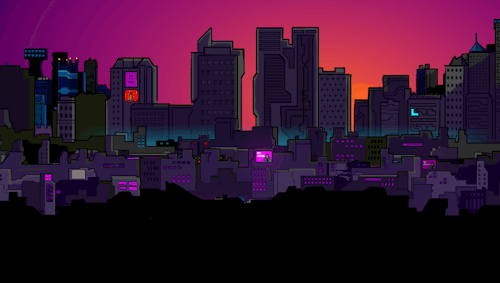 battlejacketcartoon:Neon lights and polluted skies lead to awesome looking sunsets.