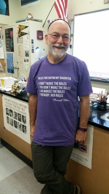 malmao:  mustardprecum:  gay-duck:  Guys please appreciate my adorable tiny Jewish physiology teacher and his shirt  Reblogging for the shirt, and the poster behind him     i love him 