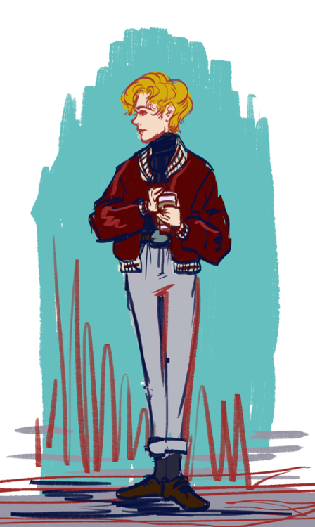 nisiedrawsstuff: a quick sketch of modern au/chicagoverse enjolras because why not? also trying out 