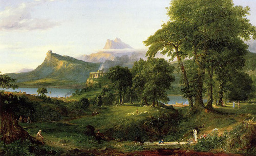 artist-thomas-cole:The Arcadian (Pastoral State), 1836, Thomas ColeMedium: oil,canvas