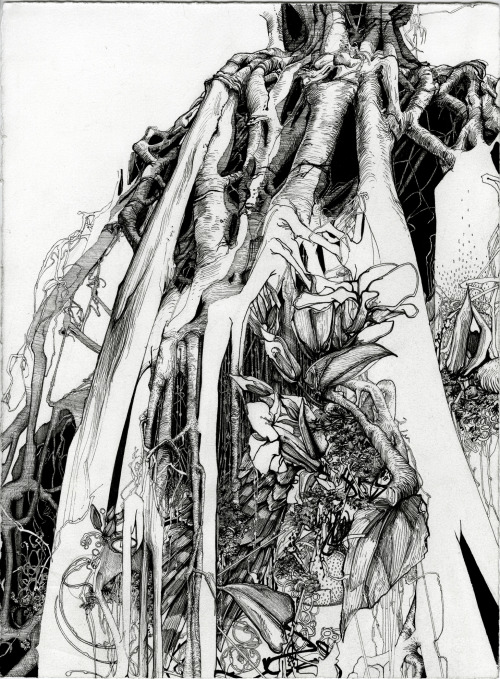 Flora and fauna collide, unify, and give rise to one another in...