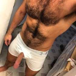 cat5huntr:  #slipcock #cock #horny #gay #gaymuscle #muscle #hairychest #fit