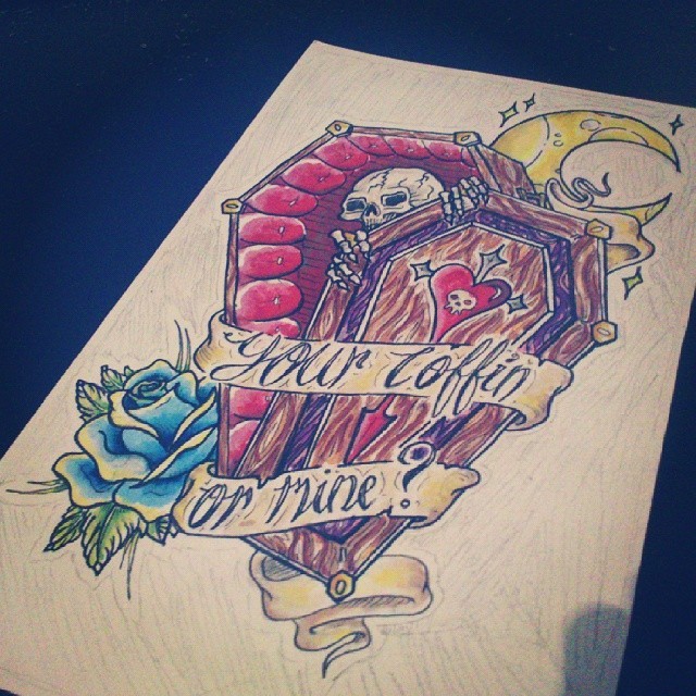 Mercer Draws Things — Alkaline Trio tattoo design for Manning. Your...