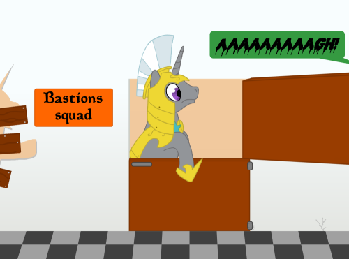 ask-four-inept-guardponies:Originally posted by queenofmalletsxD D’aww, poor Bastion~ >w<